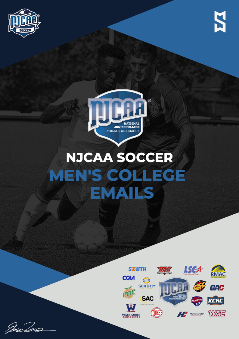 NJCAA Men's College Soccer Emails