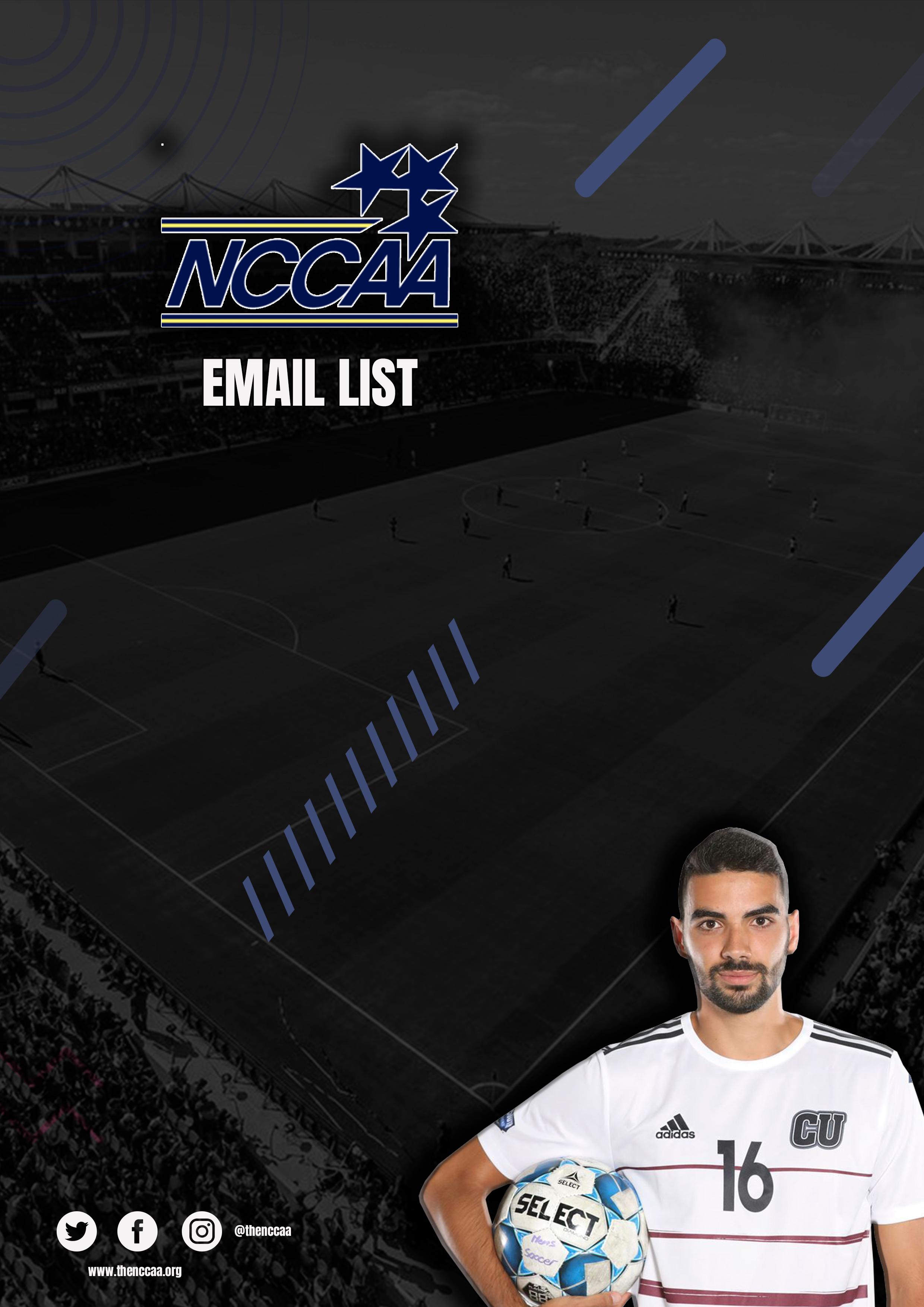 NCCAA Men's College Soccer Emails (D1, D2)